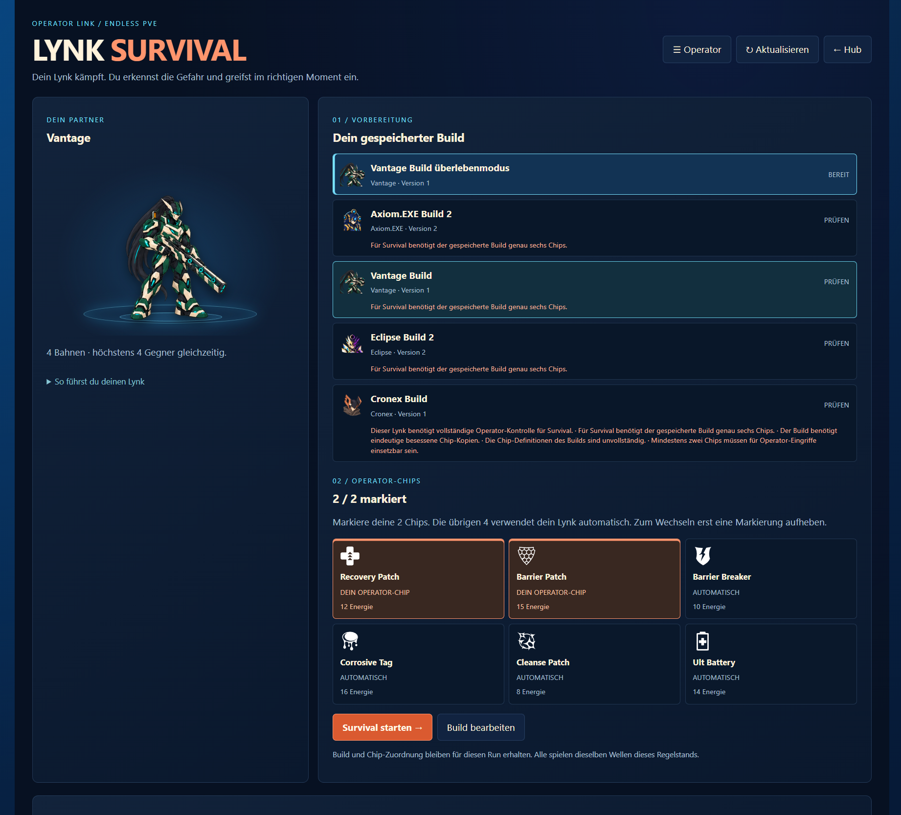 Survival Vorbereitung